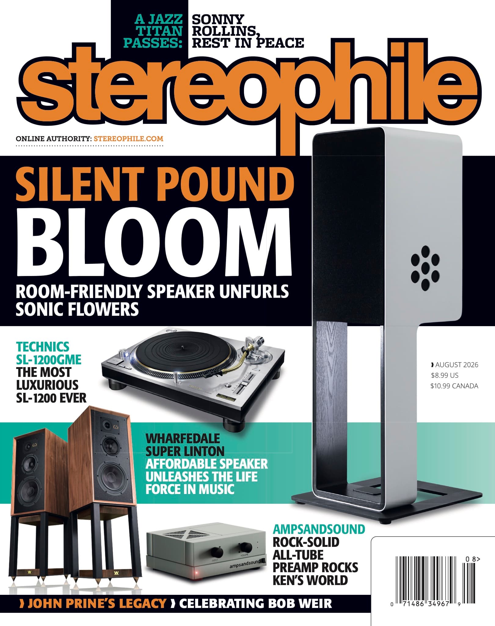 Bloom on the cover of Stereophile, August 2026